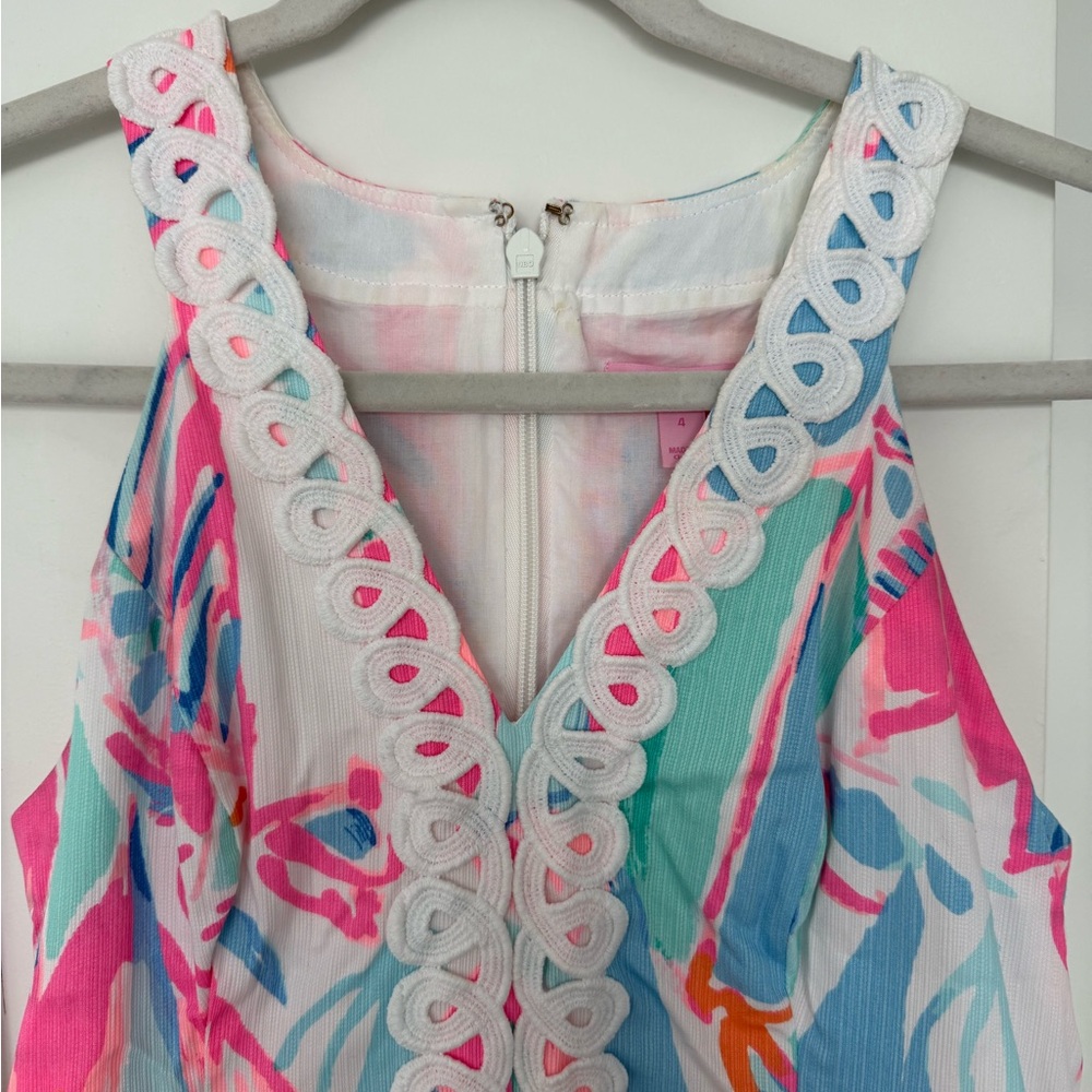 Lilly Pulitzer Multicolor Sailboat Patterned Shift Dress Size 4 - Picture 3 of 8